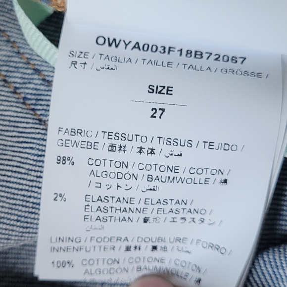 Off-White Blue Tapestry Print Skinny Jeans - Picture 10 of 10